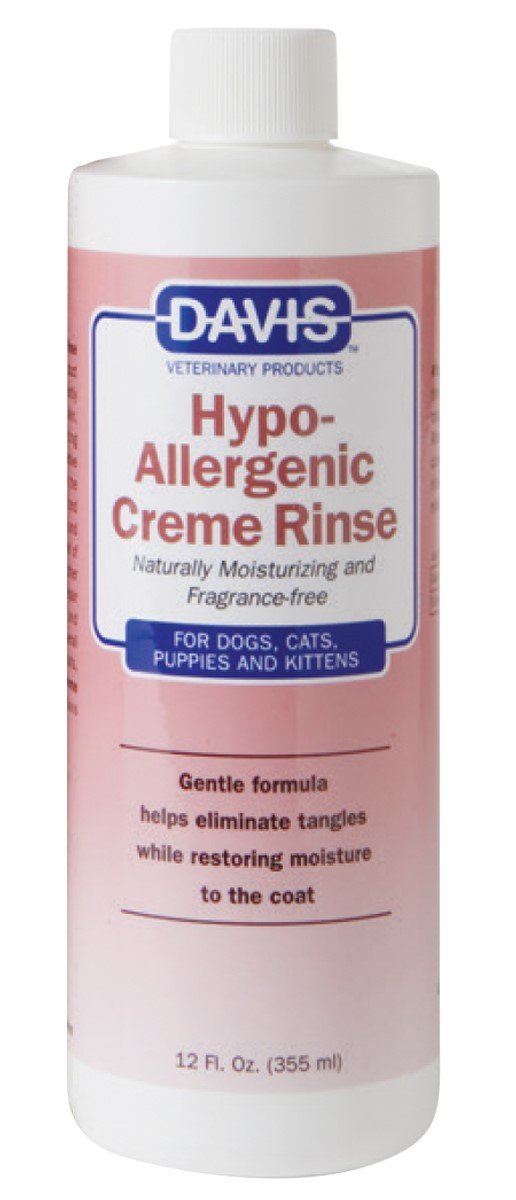 Davis Manufacturing Hypoallergenic Pet Crème Rinse, 12 oz, White (HCR12)