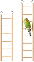Andibro 2 Pack Bird Ladder for Cage, Wooden Bird Cage Accessories