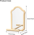 Bird Mirror with Wooden Perch, 15cm Parakeet Toys for Cage