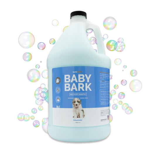Bark2Basics Baby Bark Puppy Shampoo for Dogs, Gallon - Naturally Derived Ingredients, Formulated for Puppies, Professional Grooming Grade, Gentle on Dry or Sensitive Skin, Made in The USA
