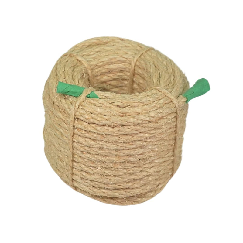 Sisalana Premium Brazilian Sisal Rope, Natural Fiber 100% Sisal, Ultra Durable, Chemical-Free, Ideal for DIY, Cats, Scratching Post Replacement, Home Decor, Garden, Crafting (1/4” 50 ft / 6mm 15m)