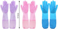 Pet Grooming Glove, Gentle Dog Bathing Shampoo Brush Massage Mitt, Deshedding for Dogs Cats Rabbits Horses 2-Pack (Purpl