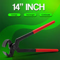 Professional 14" Hoof Nipper with PVC Covered Handle-Heavy-Duty Horse Farrier Tool for Precise Hoof Trimming,Hoof Mainte