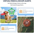 DBDD AI GPS Tracker for Dogs (White) with Virtual Fence & Real-Time Location - Waterproof Electronic Collar for Escape Artists, AI Health Monitor for Medium to Large Dogs (30lbs+), iOS & Android
