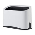 VBQFDPH Cat Litter Scoop Holder, Mini Trash Can with Lid, Litter Scooper Caddy, White