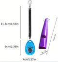 Dog Training Clicker and Ultrasonic Dog Whistle Set(2 clickers and 2 Whistles), Puppy Behavior Training Tool with Coil W