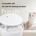AWoHH 16-Pack Cat Water Fountain Filter Compatible With Catit Pixi Water Fountain Filter Replacement Triple Action Water Filter, 4 Pump Tubes 1 Hard Brush