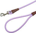 MayPaw Small Rope Dog Leash 6FT 8FT 10FT, 1/4-in Lightweight Pet Leash for Small Dogs/Puppy/Cats, Classic Colors Round Dog Lead(6ft*1/4",Purple)