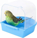 kathson Bird Bath for Cage Parakeet Bathing Tube for Budgie Conure Parakeet Finch Canary Cockatiel Parrot Lovebird (Rand