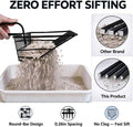 Fast Metal Cat Litter Scoop, No-Clog Round Wire Scooper, Non-Stick Coated
