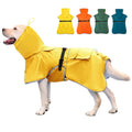 KOOGAL Dog Raincoat Waterproof Dog Rain Coat with Hoodile, Reflective Adjustable Lightweight Pet Rain Jacket for Medium Large Dogs(Yellow, 4XL)