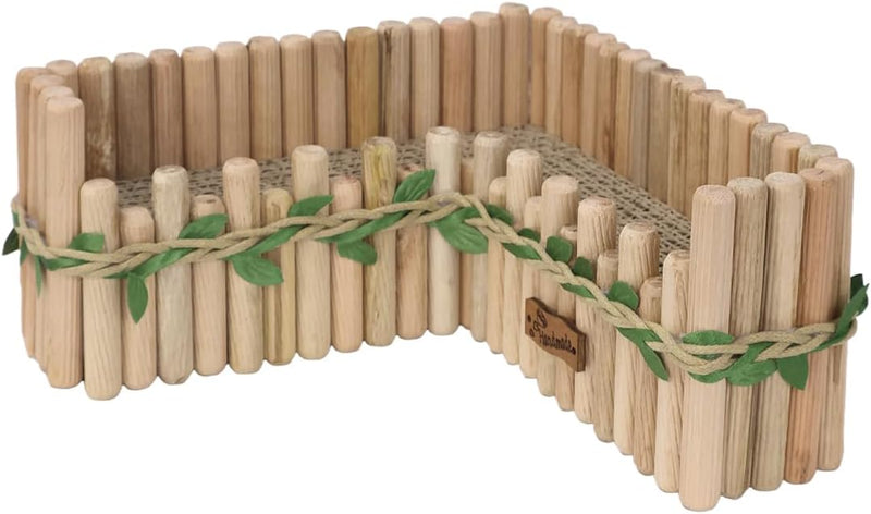 Hamster Cage Sprays Flower Foraging Holder - Natural Wood Feeding Stand, Small Pet Habitat Accessories for Hamsters Mous