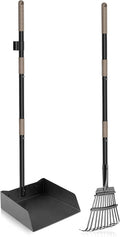 Pooper Scooper for Large Dogs, Metal Poop Scooper with Rake,Tray for Yard
