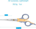 LIVINGO Professional Pet Grooming Scissors for Cats & Dogs, Titanium Coated Safe Rounded Tip and Micro Serrated Trimming Shears for Animal Face, Nose, Ear and Paw Hair, 2 Pack 6.5 inch