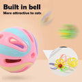 ANJOBIBI Colorful 1.9" Cat Toy Balls with Bell 6PCS, Interactive Hollow Design, Plastic, Training Exercise Toy(3 in 1 Color B)