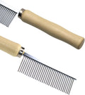 Wooden Handle Grooming Comb for Dogs Cats Pet