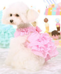 Fashion Sweet Puppy Dog Chiffon Princess Dress for EXTRAL Small and Small Dog Pink M