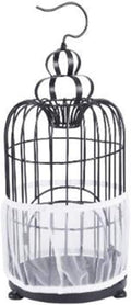 TIANRUOXIAOKE Universal Bird Cage Seed Catcher Seeds Guard Parrot Mesh Net Cover Stretchy Shell Skirt Traps Cage Basket Soft Airy Parrot Cage Skirt (M, White)