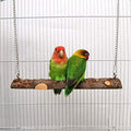 Nynelly Pet Bird Swing, Parrot Cage Toys, Natural Wooden Swing Toys for Parakeet Cockatoo Cockatiel Conure Lovebirds Canaries Little Macaw African Parrot