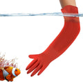 SunGrow 22" Long Rubber Gloves for Dog and Cat Bath, Grooming, Aquarium Water Changes - Keep Hands and Arms Dry with Com