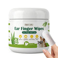 Dylan's cabin Cat Ear Wipes - 150 Count Finger Wipes for Dogs Cats, Pet Ear Cleaning Remove Wax Dirt Debris, Odor Gentle Alcohol Free Daily Ear Care