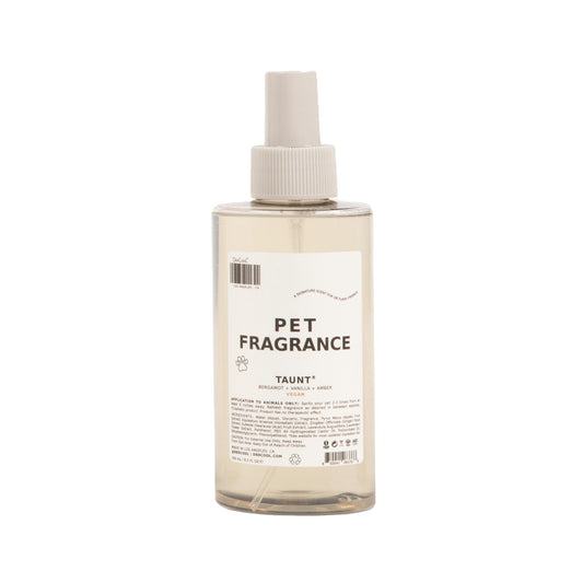DedCool Pet Fragrance in 01 Taunt, Pet Cologne and Deodorizing Spray for Dogs, Bergamot Vanilla and Amber Scent, Non Toxic Vegan Pet Perfume, Coat Refresher for Pets, 8.5 fl oz