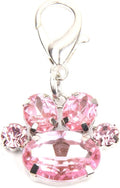 Bling Rhinestones Paw Charm Pendant Jewelry for Pet Dog Cat Puppy Necklace Collar Accessory