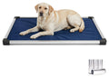 K9 Ballistics Chew Proof Armored Padded Dog Crate Bed, Virtually Indestructible, Legs Included (Blue Quartz, Large (41" L x 27" W x 5" H))