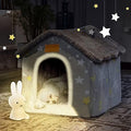BXEBUI Dog House Indoor Memory Sponge, Foldable Dog House Kennel Bed Mat with Cushion for Small Medium Large Dogs Cats, Winter Warm Cat Nest Puppy Cave Sofa Pet Products (Medium)