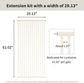Lumizone Extra Tall Cat Gate Extension Kit 61.02" High Pressure Mounted 29.17" Extra Wide 1.37" Gap No Drilling Tall Pet Gate for Dogs (Cream, 61.02" H x 29.17" W, Extension)