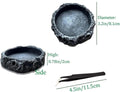 2PCS Reptile Water Dish Food Bowl Set Reptile Feeder Food and Water Dish with Feeding Tweezers Tong for Leopard Gecko Li