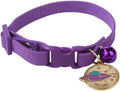 Cat Collar with Bell Pretty Girl Kitten Collar with Bells, Dark Purple XXS