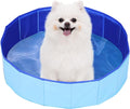 Enenes Foldable Dog Pool 24 x 8 Inch, Portable PVC Collapsible Pet Swimming Pool with Storage Bag, Non-Slip Dog Bath Tub