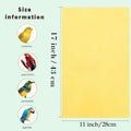 CuaxTume 40 Pieces Bird Gravel Liner Paper for Bird Cage 17” x 11” Bird Gravel Paper Bird Sandpaper, Easy Clean Pet Sandpaper, Calcium Paper with Sea Sand for Birds Cockatiels Parrots