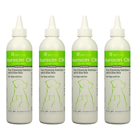 Aurocin VetOne CM Ear Cleanser, 8 oz. (4 Pack!)