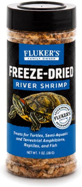 Fluker's Freeze Dried River Shrimp, Nutrient-Packed, Ideal for Lizards, Reptiles, Birds, Fish, Hedgehogs, 1 Oz