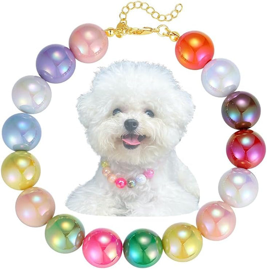 Dogs necklace,Pet Fashion Necklace,Colorful Beaded Necklace