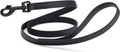 Dogline Biothane Waterproof 6ft Dog Leash Strong Coated Nylon Webbing with Black Hardware Odor-Proof Easy to Clean High Performance for Small or Large Dogs Made in USA 6ft Lead, Black