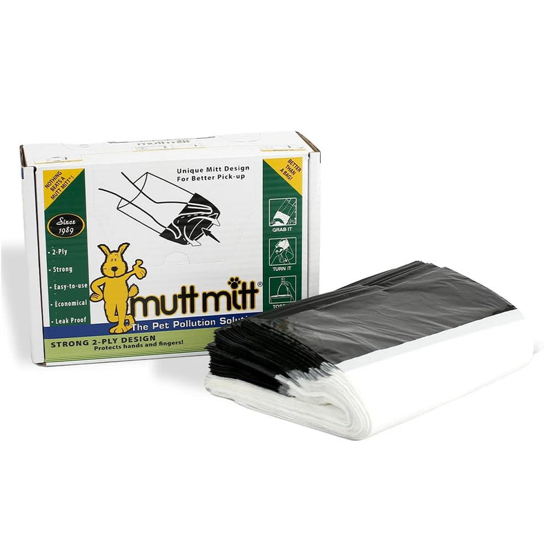 Mutt Mitt® 2-Ply dog waste pick-up bags Dispense-A-Mitt™ - 200 Dog Waste Bags in a wall mountable box.