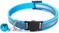 Jigichu 6 Pack Reflective Cat Collar with Bell, Breakaway and Safe Collars for Cats, Nylon, Pet Collar Mixed Colors Adjustable19-32cm