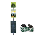 ZERO WASTE USA – NEW 2026 Rust-Proof Aluminum Dog Waste Station – 25% More Storage & Improved UV Protection – Free 400 Roll Bags & 25 Can Liners – 10-Year Warranty (Camp | Matte Green)