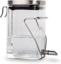 Guinea Pig Water Bottle No Drip, Rabbit Glass Waterer, Chinchilla Stainless Steel Nozzle Anti-Bite Water Dispenser for S