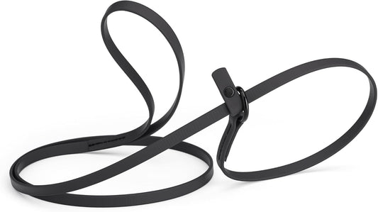 Dogline Biothane Slip Dog Leash - for Small, Medium and Large Dogs - Odor Free Slip Lead, Heavy Duty and Durable Material Kennel Lead - Black - 5ft L x 3/8in W