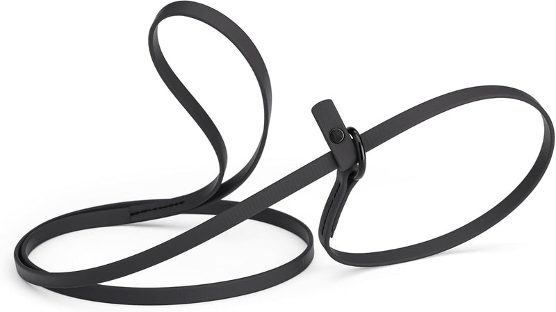 Dogline Biothane Slip Dog Leash - for Small, Medium and Large Dogs - Odor Free Slip Lead, Heavy Duty and Durable Material Kennel Lead - Black - 5ft L x 3/8in W