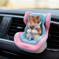 Hamsters Car Seat,Adjustable Leash Gerbils Car Vent Holder Includes Vent Clip & Magnetic Base for Hamsters Guinea Pigs M