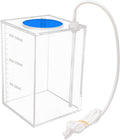 Aquarium Choice Acryli Made Liquid Storage Bucket Dosing Pump Reservoir Container (4.25 * 4.25 * 6.5 Inch;1500ml/1.5L（Bl