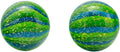 Dichro Green Glass Sphere Marbles (Pack of 2) | Two 6mm Marbles | Solid Borosilicate Glass Spheres with Dichroic Green L
