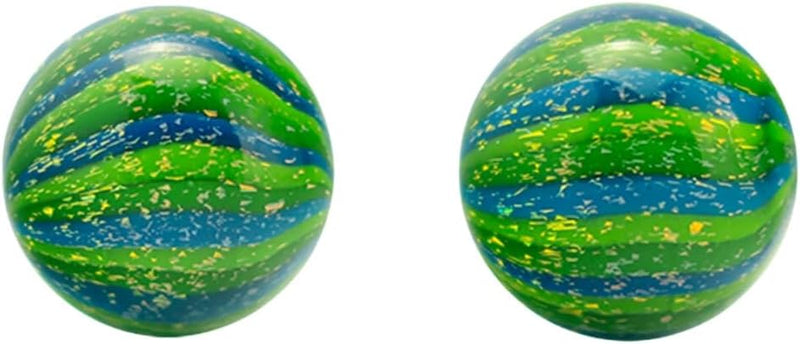 Dichro Green Glass Sphere Marbles (Pack of 2) | Two 6mm Marbles | Solid Borosilicate Glass Spheres with Dichroic Green L