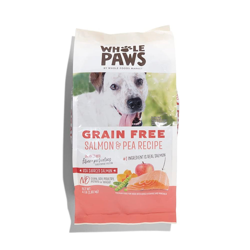 Whole Paws, Whole Paws, Dog Grain Free Salmon & Peas Recipe, 64 Ounce