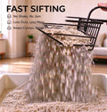 Fast Metal Cat Litter Scoop, No-Clog Round Wire Scooper, Non-Stick Coated